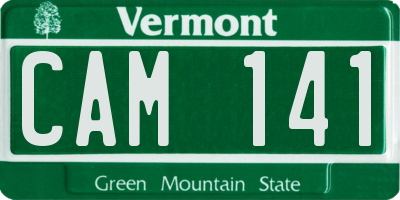 VT license plate CAM141