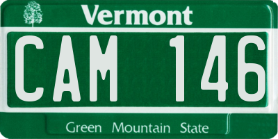 VT license plate CAM146