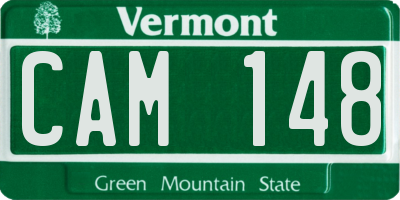 VT license plate CAM148