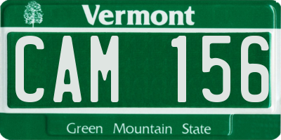 VT license plate CAM156