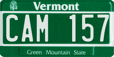 VT license plate CAM157