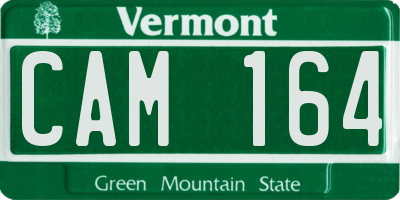 VT license plate CAM164