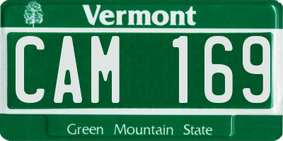 VT license plate CAM169