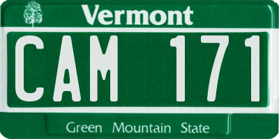 VT license plate CAM171