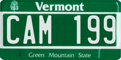 VT license plate CAM199