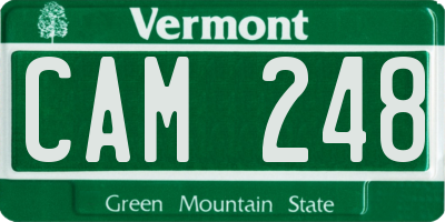 VT license plate CAM248