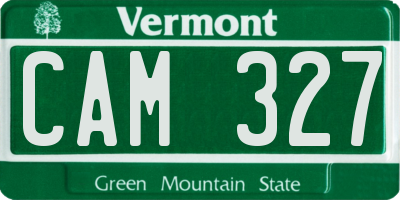 VT license plate CAM327