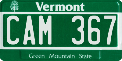 VT license plate CAM367