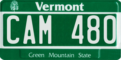 VT license plate CAM480