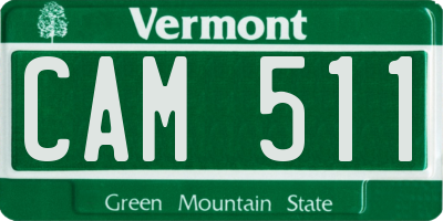 VT license plate CAM511