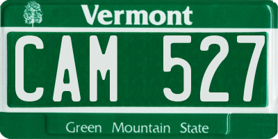 VT license plate CAM527