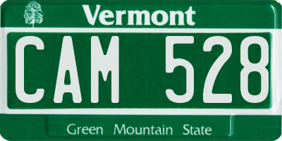 VT license plate CAM528