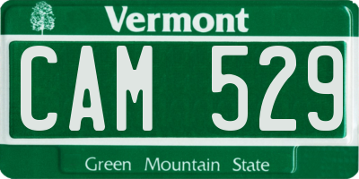 VT license plate CAM529