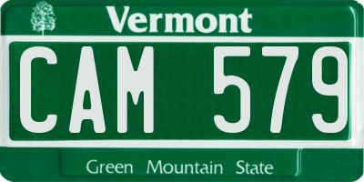 VT license plate CAM579