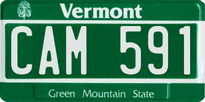 VT license plate CAM591