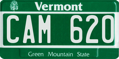 VT license plate CAM620