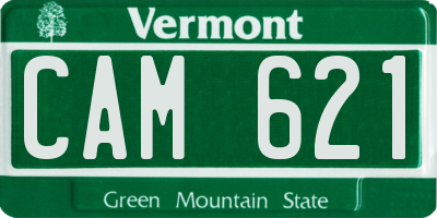 VT license plate CAM621