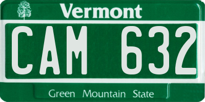VT license plate CAM632