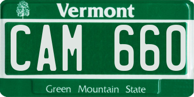 VT license plate CAM660