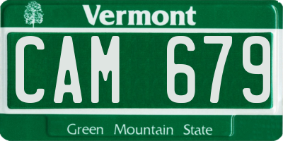 VT license plate CAM679