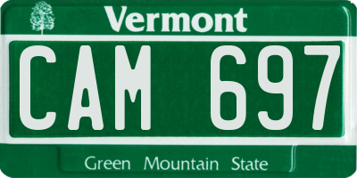 VT license plate CAM697