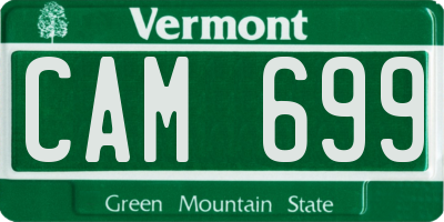 VT license plate CAM699