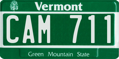 VT license plate CAM711