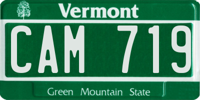 VT license plate CAM719