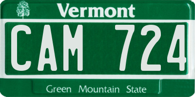 VT license plate CAM724