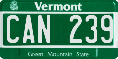 VT license plate CAN239