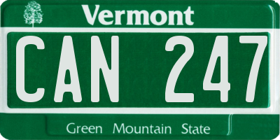 VT license plate CAN247