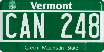 VT license plate CAN248