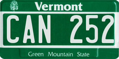 VT license plate CAN252