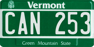 VT license plate CAN253