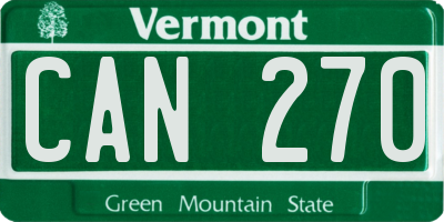 VT license plate CAN270