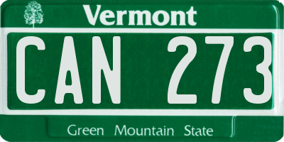 VT license plate CAN273
