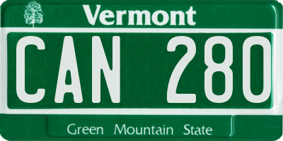 VT license plate CAN280