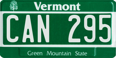 VT license plate CAN295