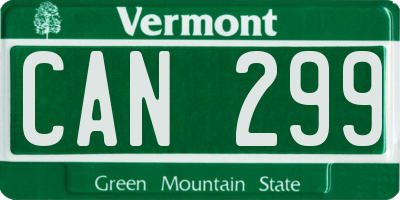 VT license plate CAN299