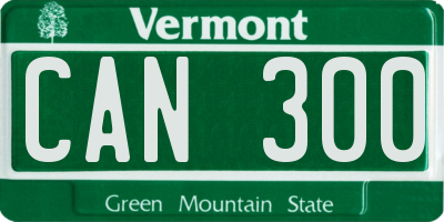 VT license plate CAN300
