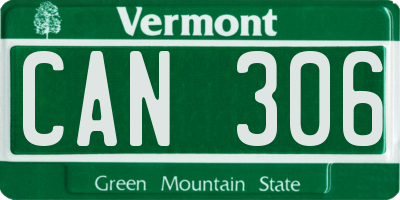 VT license plate CAN306