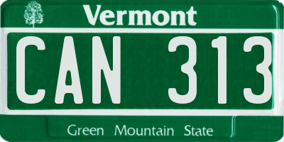 VT license plate CAN313