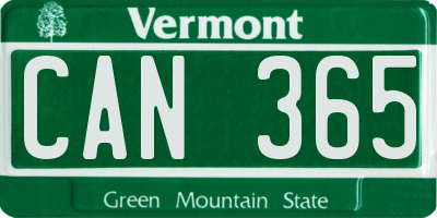 VT license plate CAN365
