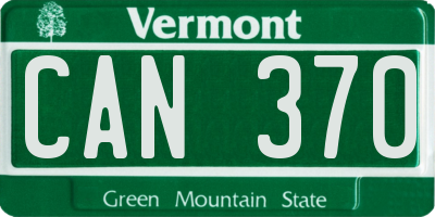VT license plate CAN370