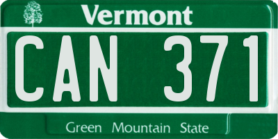 VT license plate CAN371