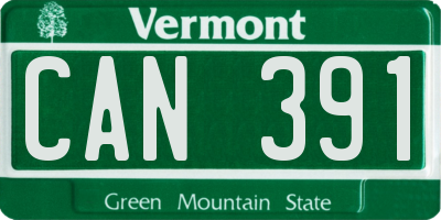VT license plate CAN391