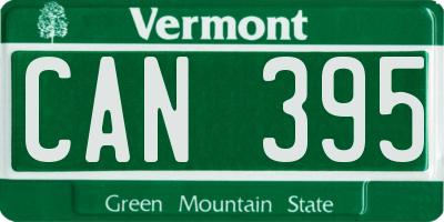 VT license plate CAN395