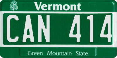 VT license plate CAN414
