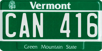 VT license plate CAN416