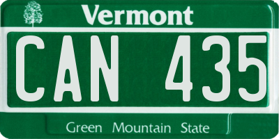 VT license plate CAN435